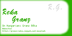 reka granz business card